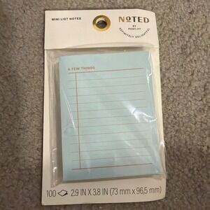 Noted by Post-it Mini List Notes A Few Things Blue 100 Sheets NTD-34-TQ